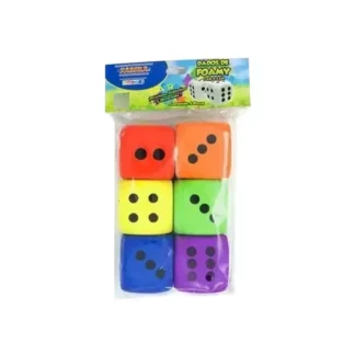DADOS DIDACTICOS FOAMY COLORES 5CM X 5CM
