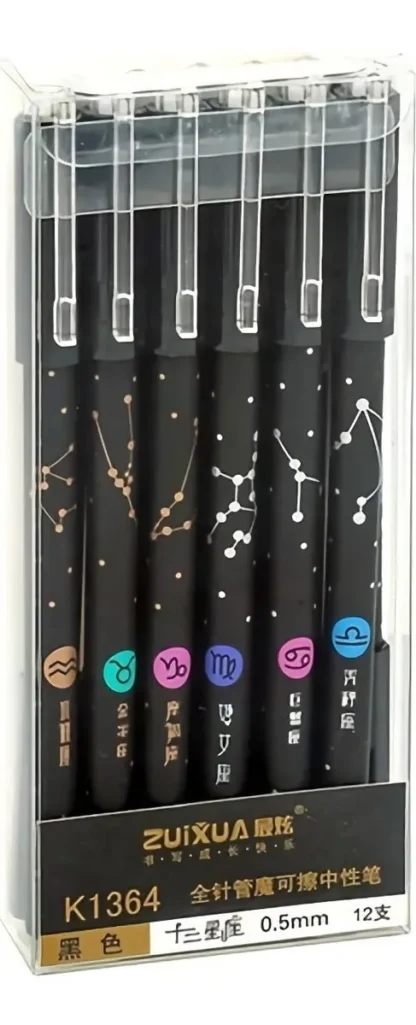 PLUMA GEL BORRABLE NEGRA SARMIK ZODIACO