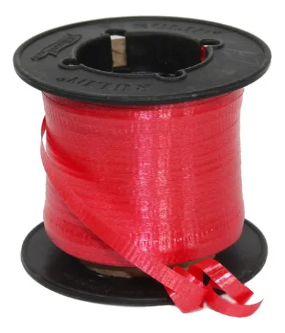 LISTON RIZADO RULIN CURLY ROJO ROLLO COMPLETO