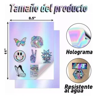 PAPEL ADHESIVO HOLOGRAMA SARMIK HOJA