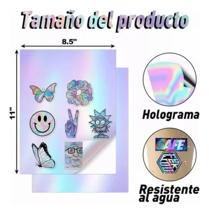 PAPEL ADHESIVO HOLOGRAMA SARMIK HOJA