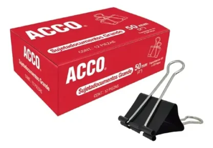 SUJETADOCUMENTOS ACCO GRANDE 50MM