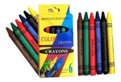 CRAYONES 6 COLORES CRAYON 6 COLORES