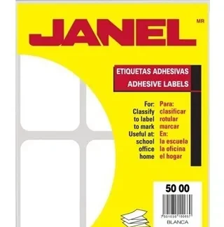 ETIQUETA BLANCA 5000 JANEL 5X10CM BLANCA