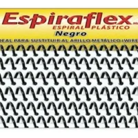 ESPIRAL PLASTICO ENGARGOLADO ESPIRAFLEX 3:1 250 HOJAS