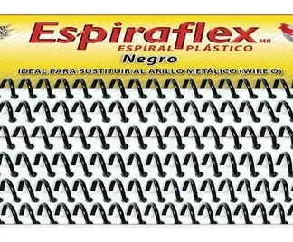 ESPIRAL PLASTICO ENGARGOLADO ESPIRAFLEX 3:1 33 HOJAS