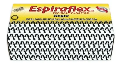 ESPIRAL PLASTICO ENGARGOLADO ESPIRAFLEX 3:1 160 HOJAS