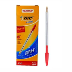 PLUMA ROJA BIC PUNTO MEDIANO 1MM